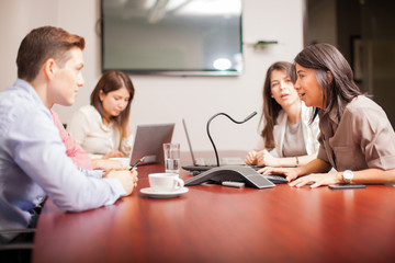 People on a conference call