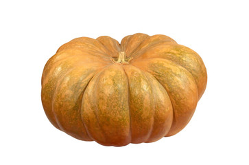 Ripe yellow pumpkin.Isolated.