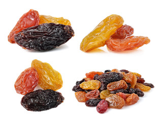 raisins isolated on white background.