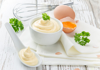 Mayonnaise in bowl