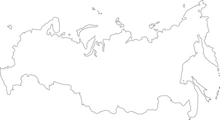 Mapa Rosji - Kontur © tidusina