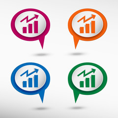 Business graph design element.