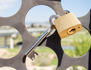 padlock and key