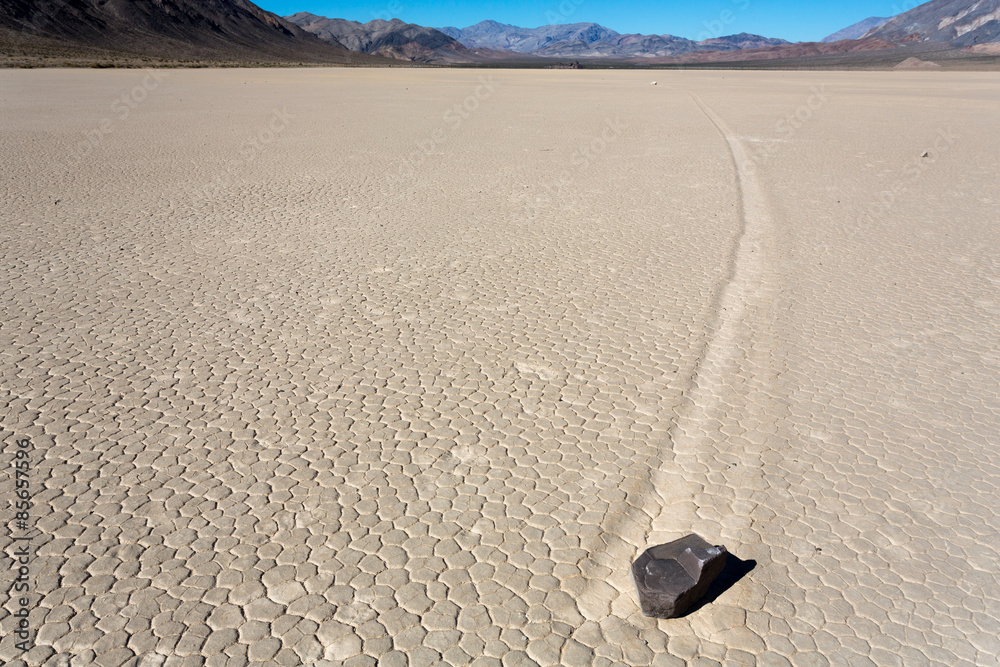 Poster racetrack playa im death valley nationalpark