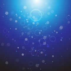 New Christmas dark blue background with snowflakes
