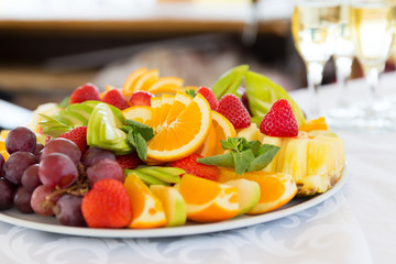 Fresh fruit party plate