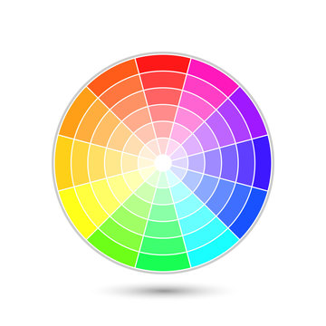 Vector color wheel isolated on white background