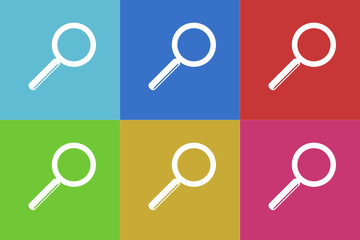 search vector icons set original flat design for web and mobile app
