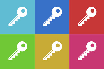 key flat vector icons  original modern design for web and mobile app
