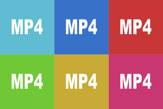 mp4flat vector icons  original modern design for web and mobile app
