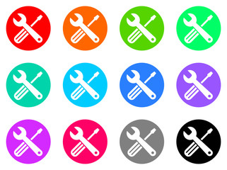 tools vector icons set