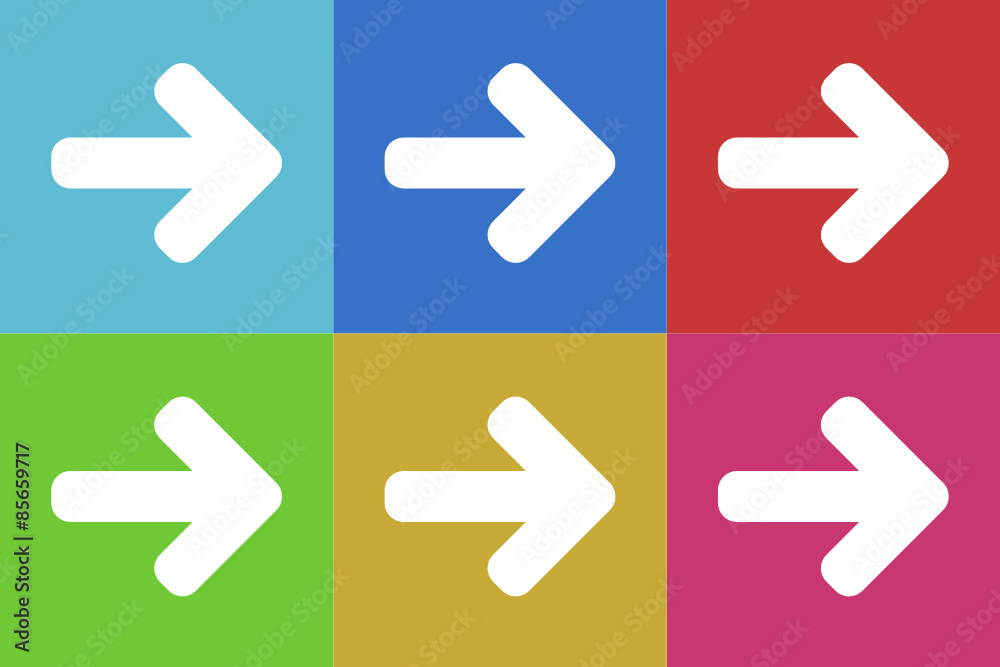 Poster arrow vector icons set
