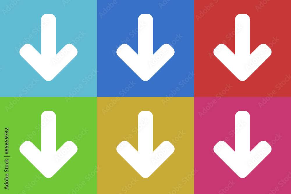 Poster arrow vector icons set