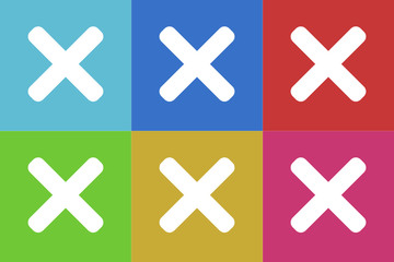 Obraz premium cancel vector icons set