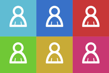 people vector icons set