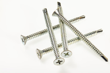 Screws isolated on white back ground