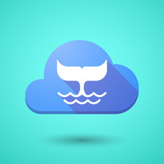 Cloud icon with a whale tail