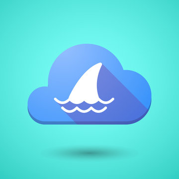 Cloud icon with a shark fin