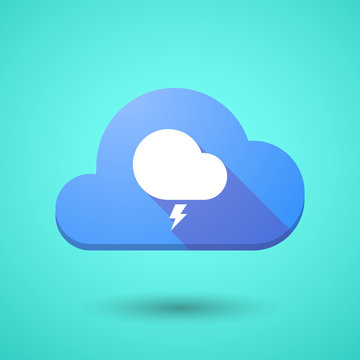 Cloud icon with a stormy cloud