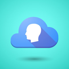 Cloud icon with a male head