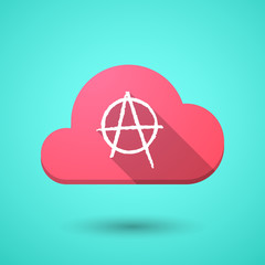 Cloud icon with an anarchy sign
