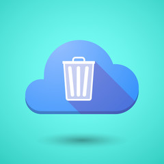 Cloud icon with a trash can