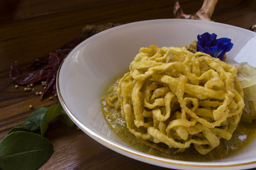 Egg Noodle in Chicken Curry (Kao Soi Kai ) Still life