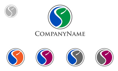  S letter S flat logo vector