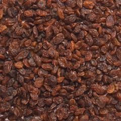 Surface covered with raisins