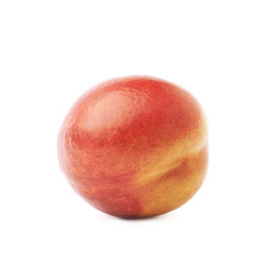 Single ripe nectarine isolated