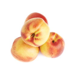 Pile of multiple nectarines isolated
