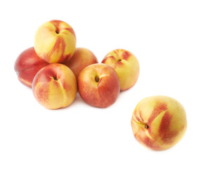 Pile of multiple nectarines isolated
