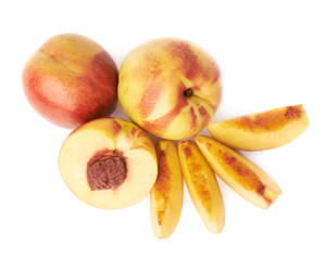 Ripe nectarine fruit isolated