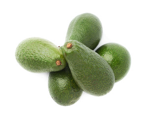 Green avocados composition isolated