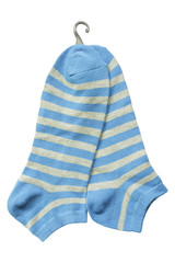 Cotton socks isolated on white background