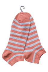 Cotton socks isolated on white background