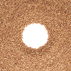 Round frame made of buckwheat