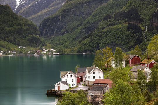 Stadt am Fjord Norwegen 
