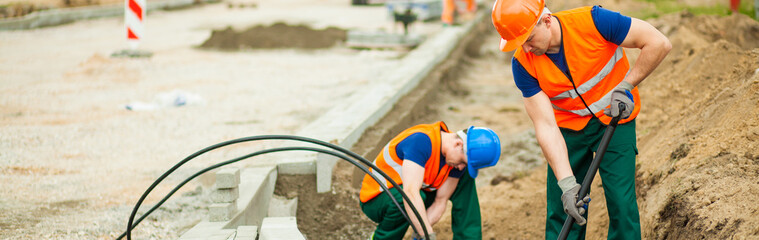 Placing the electrical cables