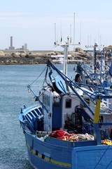chalutiers dans le port de saint guénolé penmarc'h,bretagne,finistère