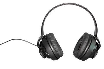 Headphones on a white background
