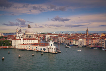 Fototapeta premium Venice. Aerial view of the Venice with Basilica di Santa Maria della Salute.