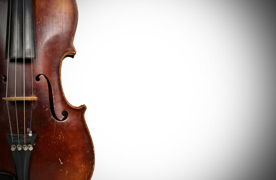 violin and space for text