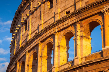 Naklejka premium Colosseum at sunset, Rome