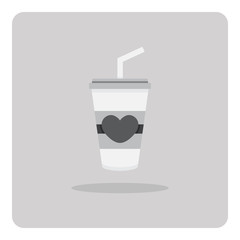 Vector of flat icon, coffee mug on isolated background