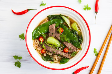 Spicy Asian beef soup