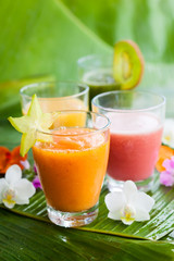 Fresh fruit smoothies