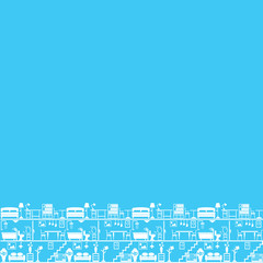 house interior silhouette. Vector illustration