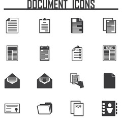 Document icons set vector illustration.