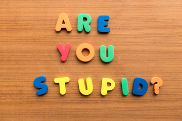 are you stupid?